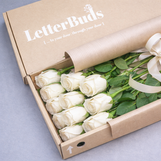 16 White Roses