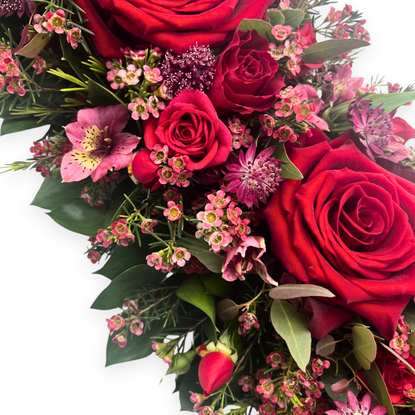 Red and Pink Funeral Cross