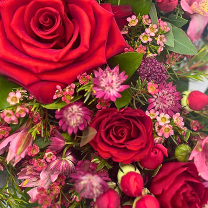 Red and Pink Funeral Cross